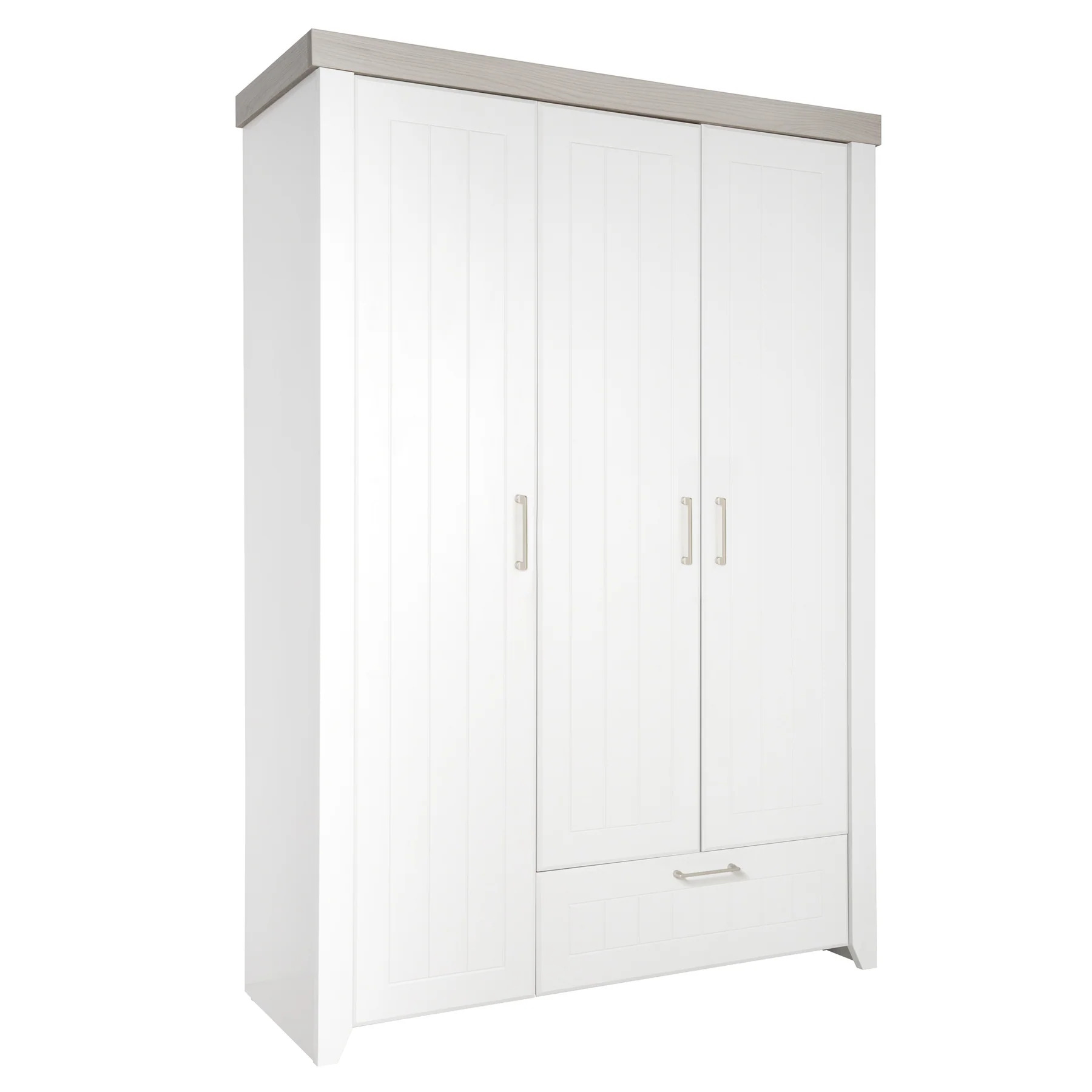 Armoire 3 Portes Roba - Wilma - Blanc / Luna elm - Univers Poussette