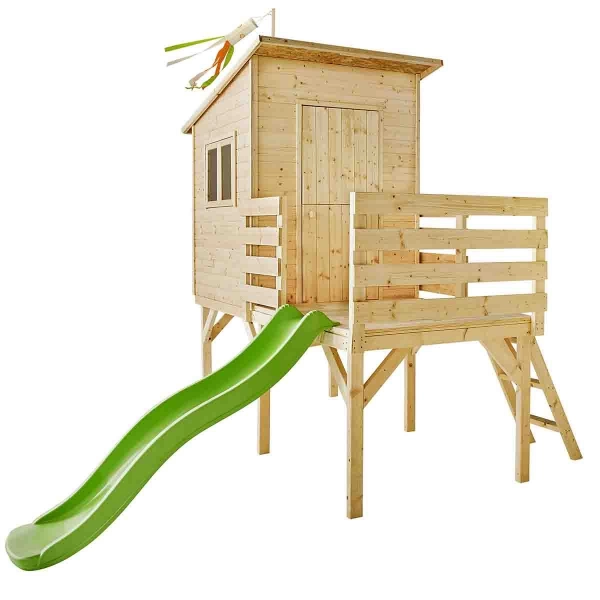 Cabane en bois pour enfant avec auvent 2,52 x 1,27 m – Sarah - Soulet