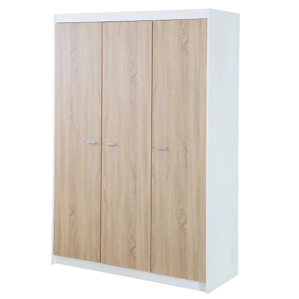 Armoire 3 Portes Roba Gabriella - Blanc / Bois