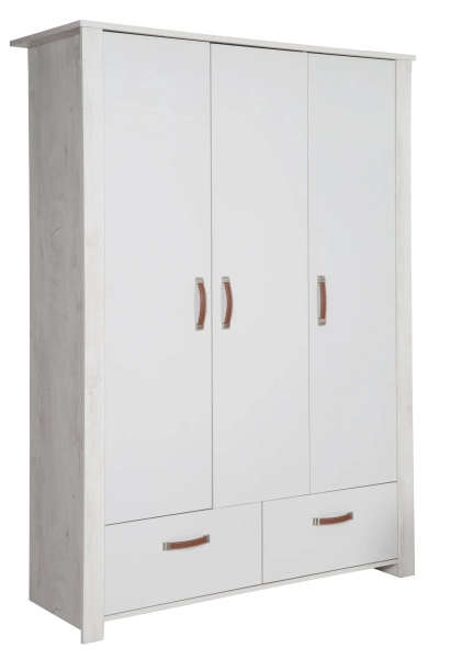 Armoire 3 Portes Roba Mila - Gris clair