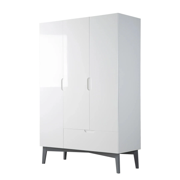 Armoire 3 Portes Roba Retro - Blanc brillant