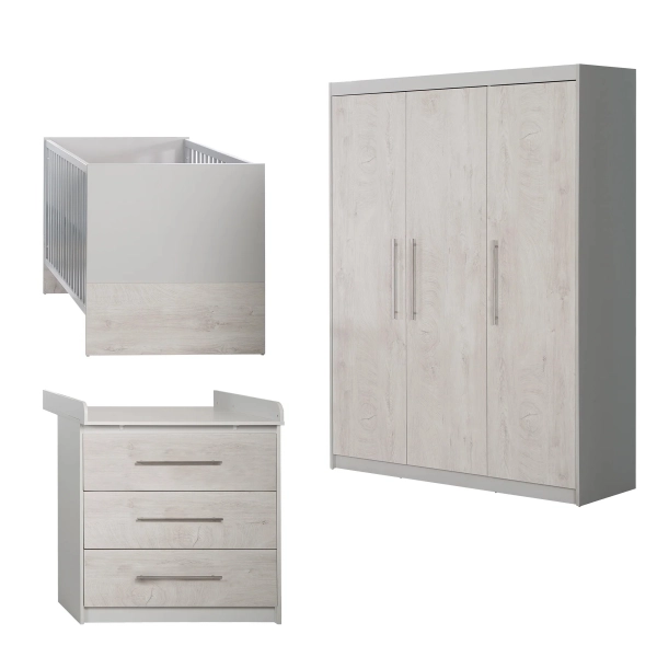 Chambre Roba Maren 2 (Commode Small) - Gris Clair