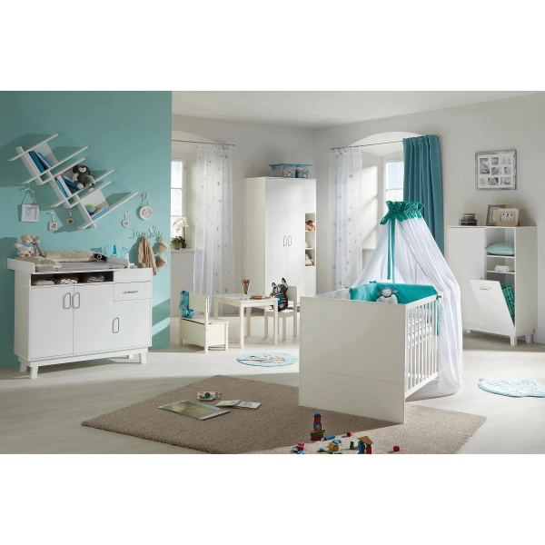 Chambre Roba Nordic Weiss (Armoire 2 Portes) - Blanc