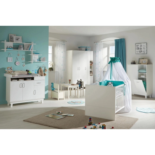 Chambre Roba Nordic Weiss (Armoire 3 Portes) - Blanc