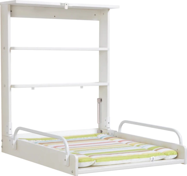 Table à Langer Murale Roba - Blanc + Matelas à Langer - Dschungelbaby