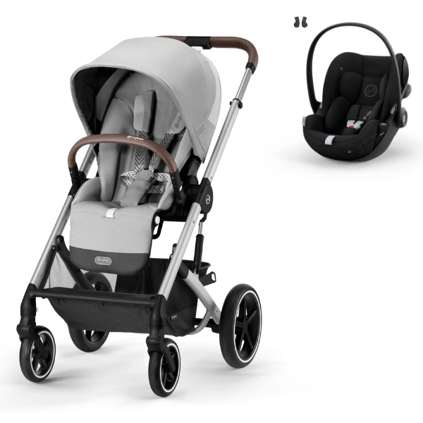 Poussette Cybex Balios S Lux - Châssis Silver/Lava Grey + Cloud G i-Size - Moon Black