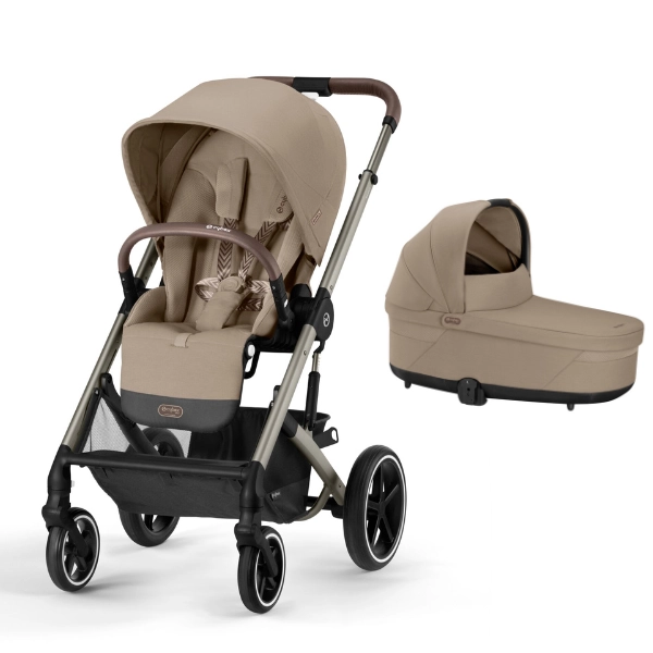 Poussette Cybex Balios S Lux - Châssis Taupe + Nacelle - Almond Beige