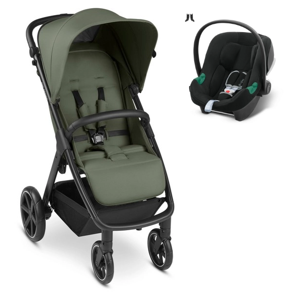 Poussette ABC Design Avus - Olive + Coque Auto Cybex Aton B2 - Volcano Black