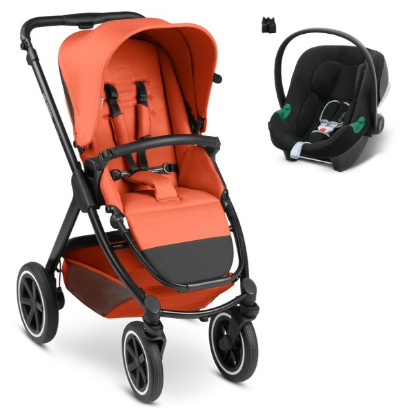 Poussette ABC Design Samba - Carrot + Coque Auto Cybex Aton B2 - Volcano Black