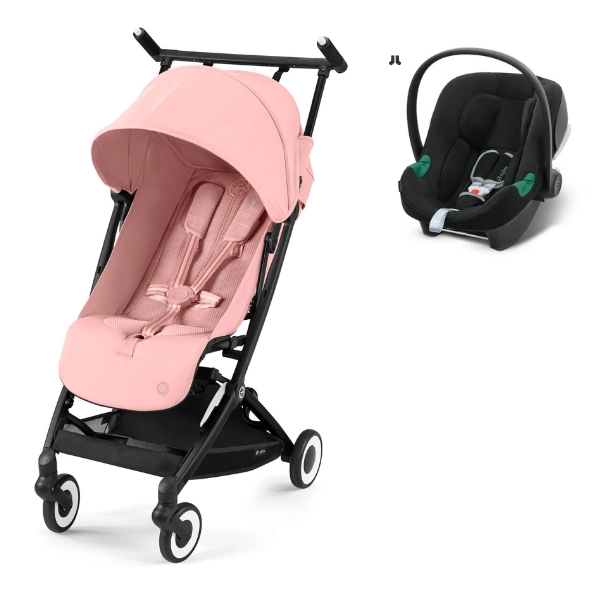 Poussette Cybex Libelle - Châssis Black/ Candy Pink + Coque Auto Aton B2 i-Size - Volcano Black