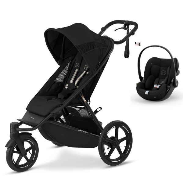 Poussette Cybex Avi Spin + Coque Auto Cloud G i-Size - Moon Black