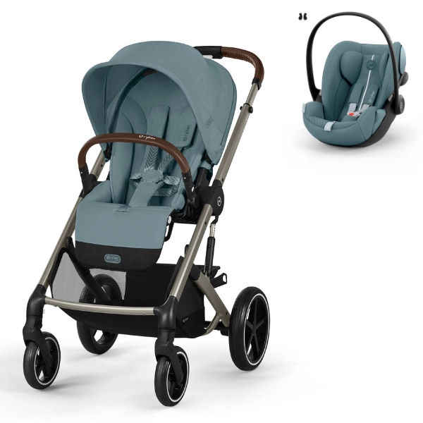 Poussette Cybex Balios S Lux - Châssis Taupe + Cloud G i-Size - Stormy Blue