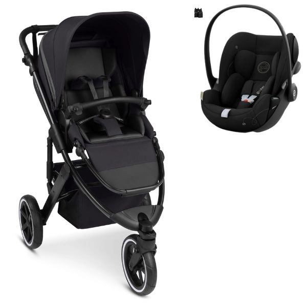 Poussette ABC Design Salsa 5 Run - Coal + Coque Auto Cybex Cloud G i-Size - Moon Black