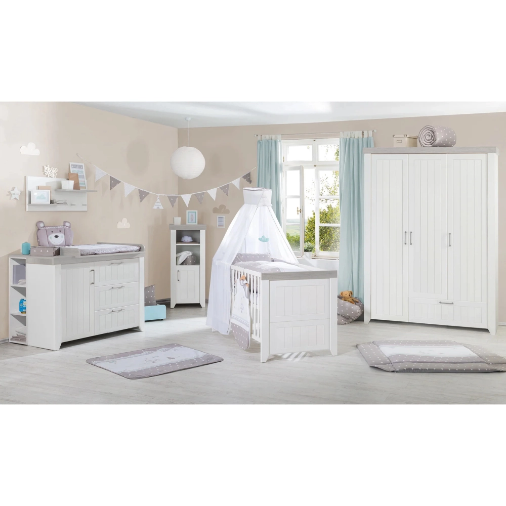 roba Chambre Bébé Complète Pia - Lit Évolutif 70 x 140 + Commode à