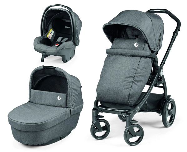 Poussette Kinderkraft B-Tour + Nacelle + Coque Auto Mink Pro - Dark Grey -  Univers Poussette