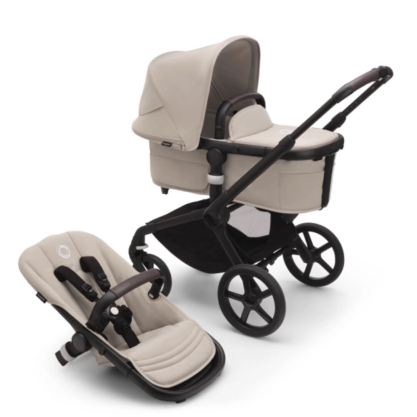 Poussette Bugaboo Fox 5 - Châssis Noir + Nacelle - Desert Taupe