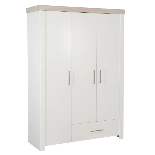 Armoire 3 Portes Roba Lucy - Blanc / Luna elm