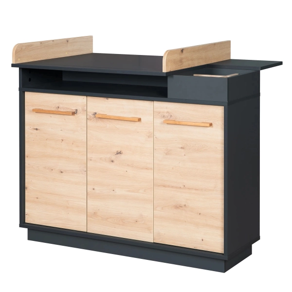 Commode à Langer Roba Lenn - Anthracite / Bois