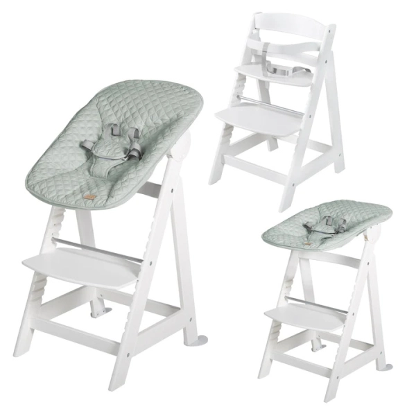 Chaise Haute Roba BornUp - Blanc + Transat Roba Style - Vert