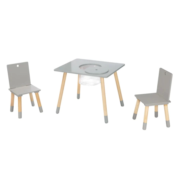 Ensemble Chaises-Table Roba - Gris