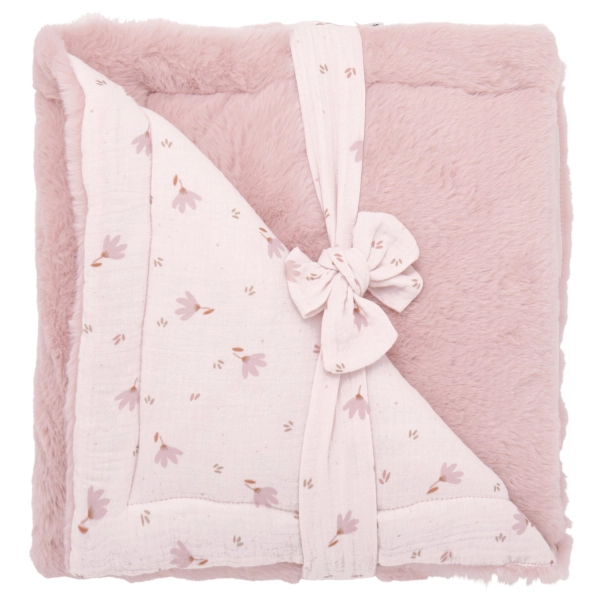 Couverture peluche double gaze & microfibre pour bébé BB&Co