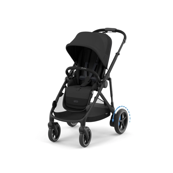 Poussette Cybex eGazelle S - Châssis Black/ Assise Moon Black