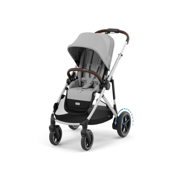 Poussette Cybex eGazelle S - Châssis Silver/ Assise Lava Grey