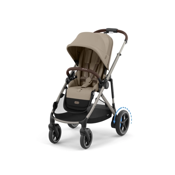 Poussette Cybex eGazelle S - Châssis Taupe/ Assise Almond Beige