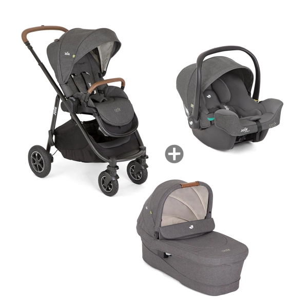 Poussette Joie Versatrax + Nacelle Ramble XL + Coque Auto I-Snug 2 - Shell Grey