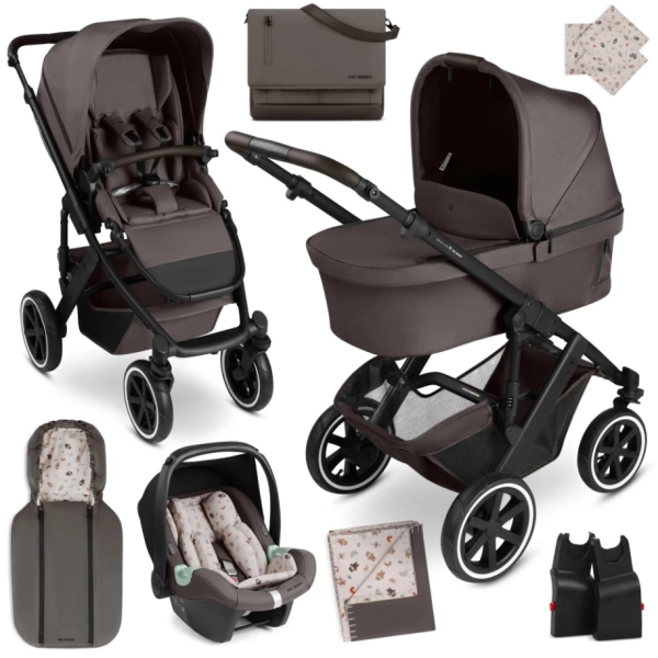 Pack Naissance ABC Design Poussette Salsa 5 Air + Nacelle + Coque Auto Tulip + Accessoires - Teddy