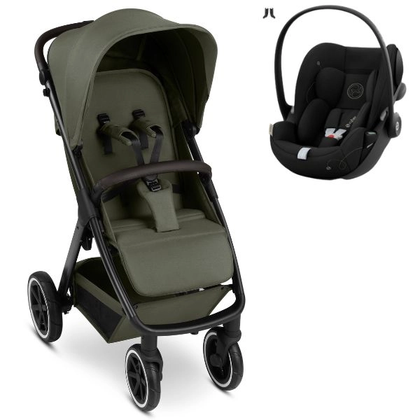 Poussette ABC Design Avus 2 Air - Avocado + Coque Auto Cybex Cloud G i-Size - Moon Black