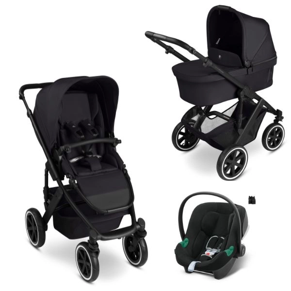 Poussette ABC Design Salsa 5 Air + Nacelle - Coal + Coque Auto Cybex Aton B2 - Volcano Black