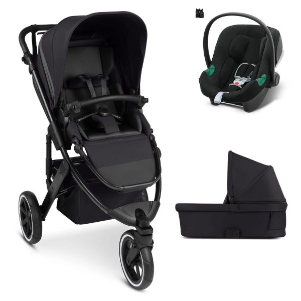 Poussette ABC Design Salsa 5 Run + Nacelle - Coal + Coque Auto Cybex Aton B2 - Volcano Black