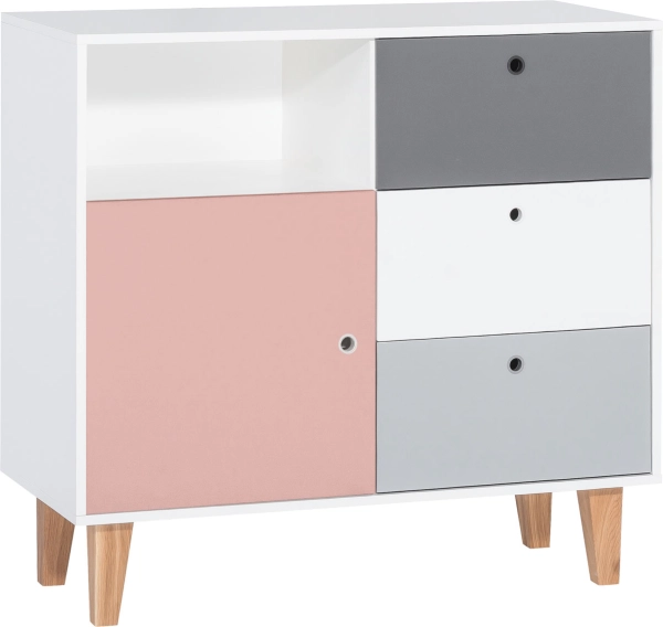 Commode Vox Concept by VOX II (Baby) blanc/rose