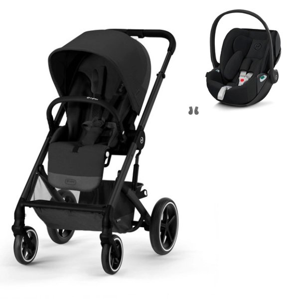 Poussette Cybex Balios S Lux - Châssis Black/ Moon Black + Coque Auto Cloud T i-Fix - Sepia Black (2023)