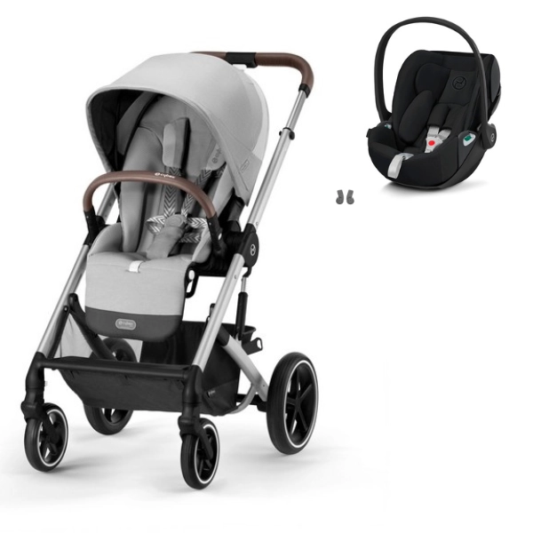 Poussette Cybex Balios S Lux - Châssis Silver/ Lava Grey + Coque Auto Cloud T i-Fix - Sepia Black (2023)