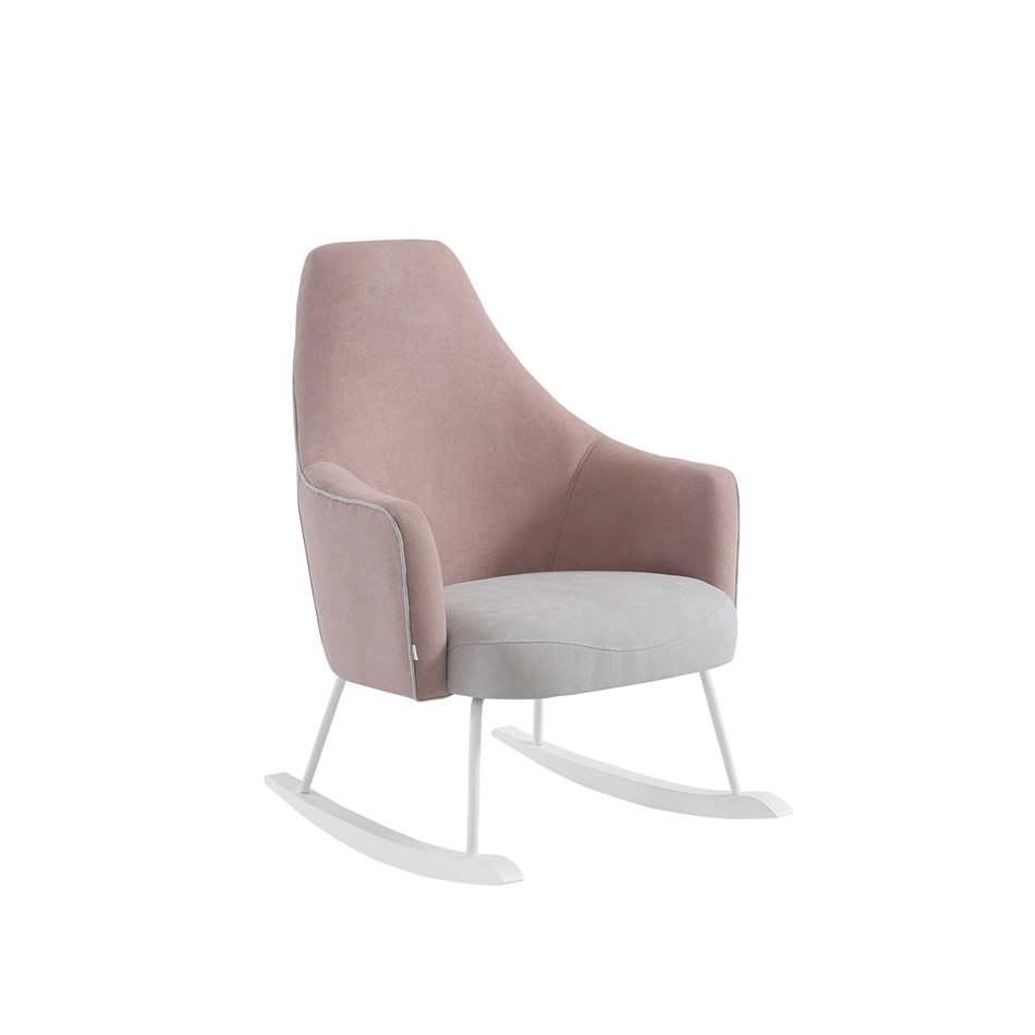 Fauteuil d'Allaitement Micuna Moom - Blanc/Rose