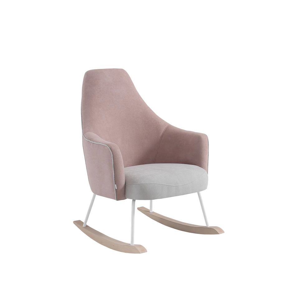 Fauteuil d'Allaitement Micuna Moom - Bois/Rose