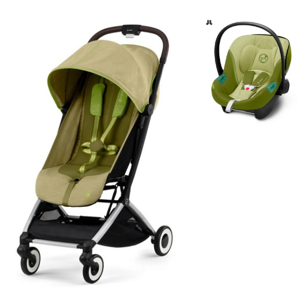 Poussette Cybex Orfeo + Coque Auto Aton S2 i-Size - Nature Green