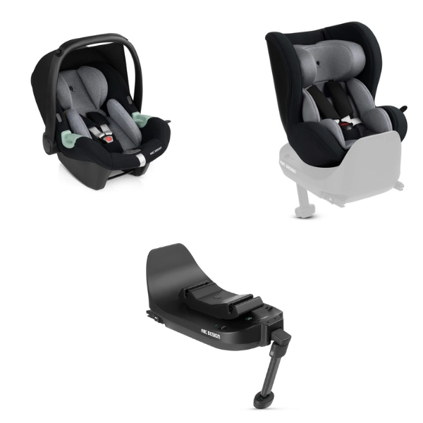 Système Modulaire ABC Design Coque Auto Tulip i-Size + Siège Auto Lily i-Size + Base Isofix Root - Graphite