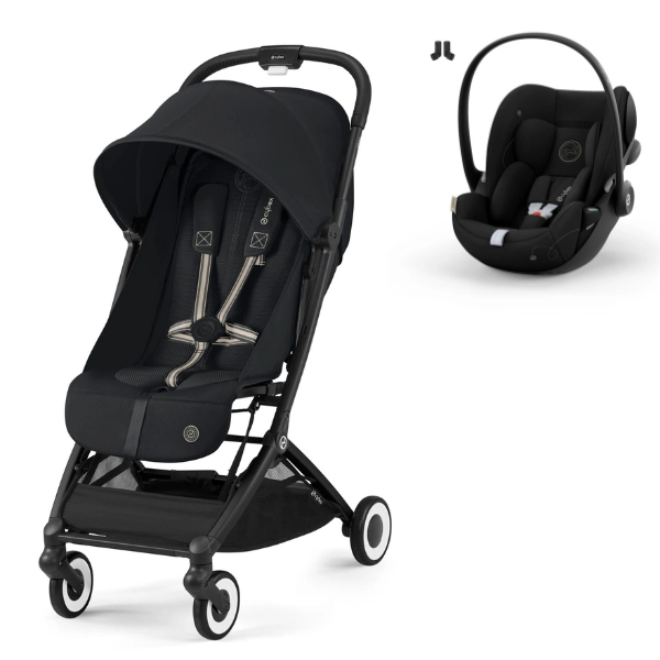 Poussette Cybex Orfeo - Châssis Black/ Magic Black + Coque Auto Cloud G i-Size - Moon Black