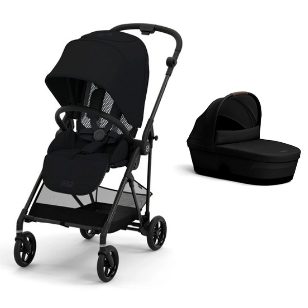 Poussette Cybex Melio 4 Châssis Carbon + Nacelle - Magic Black